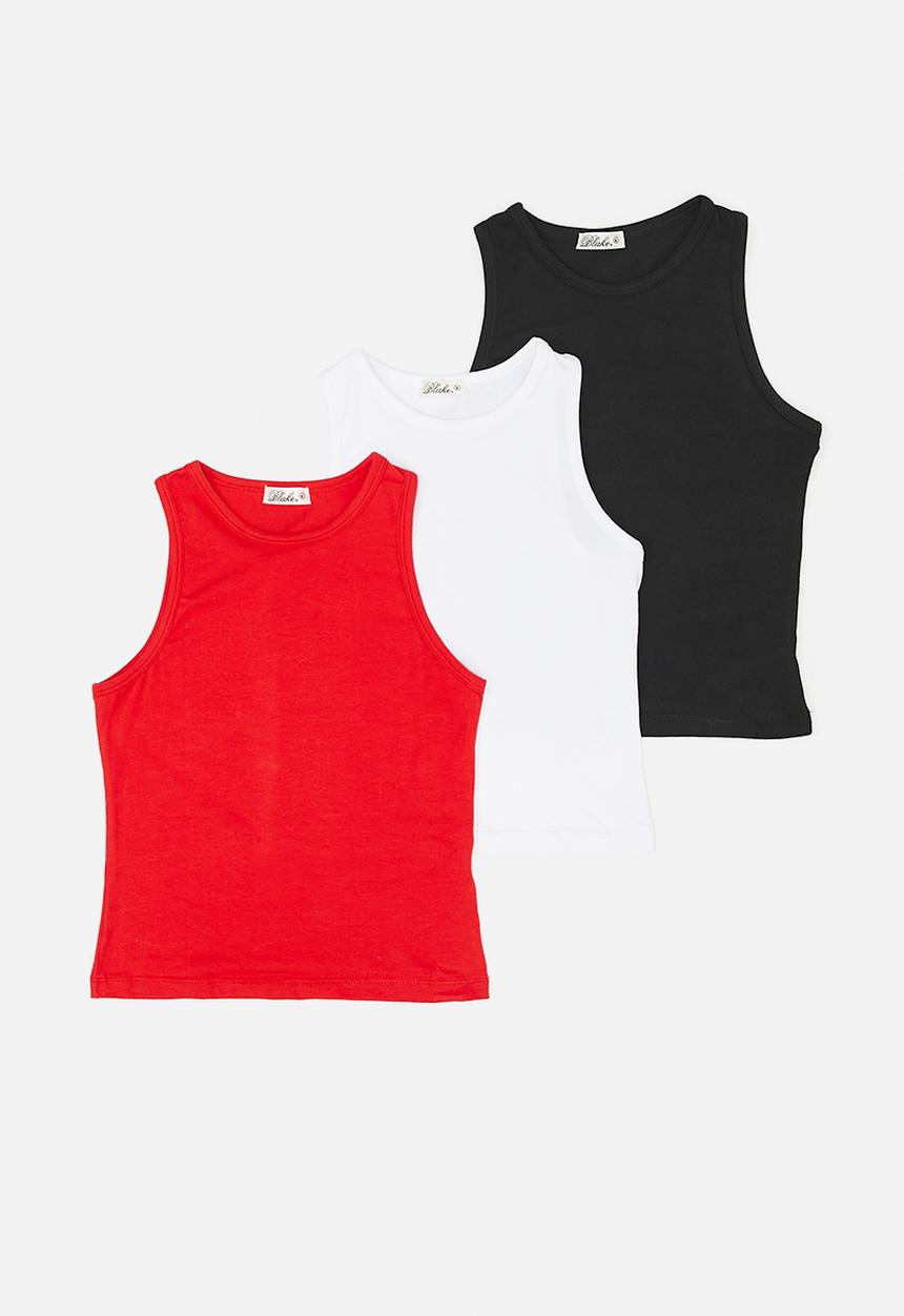 Blake - 3 pack crop vest - multi