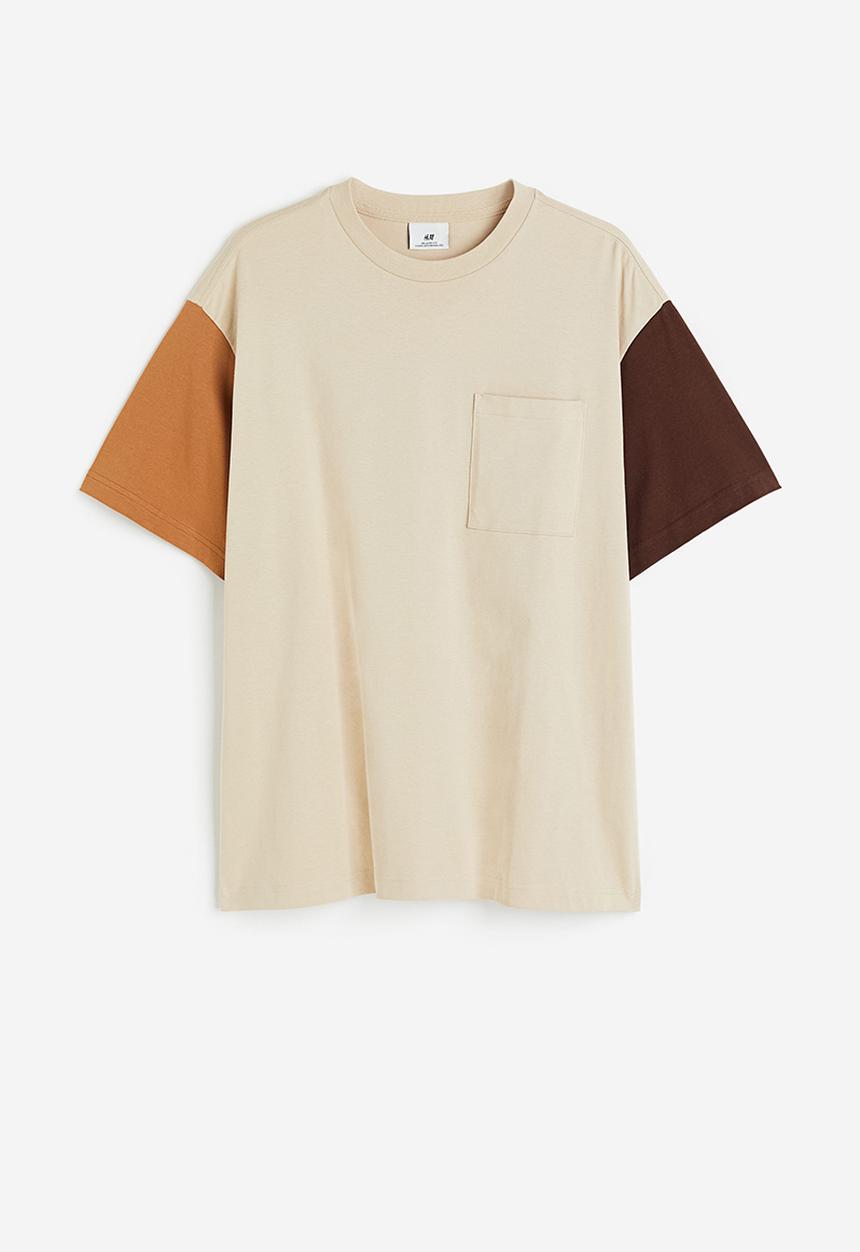 H&M - Relaxed fit pocket-detail t-shirt - beige