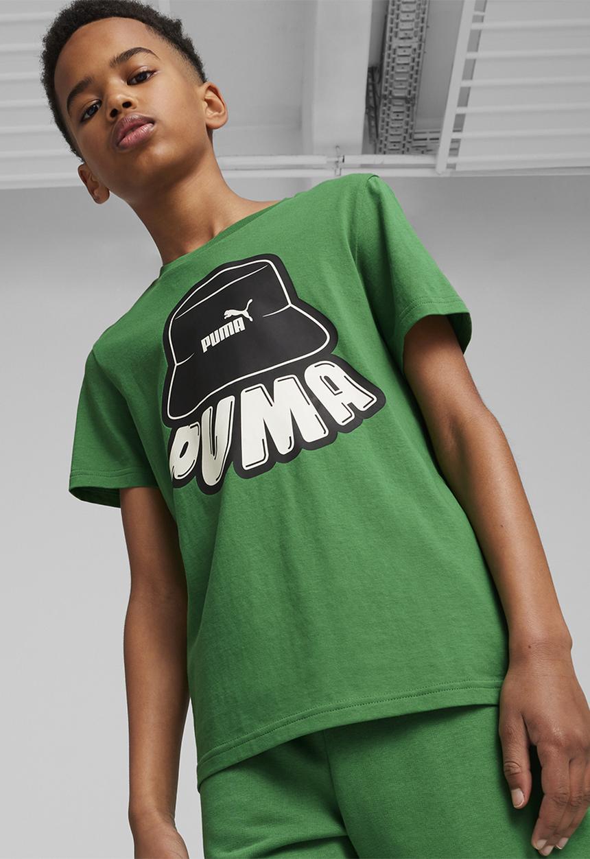 PUMA - Ess+ mid 90s graphic tee b - archive green