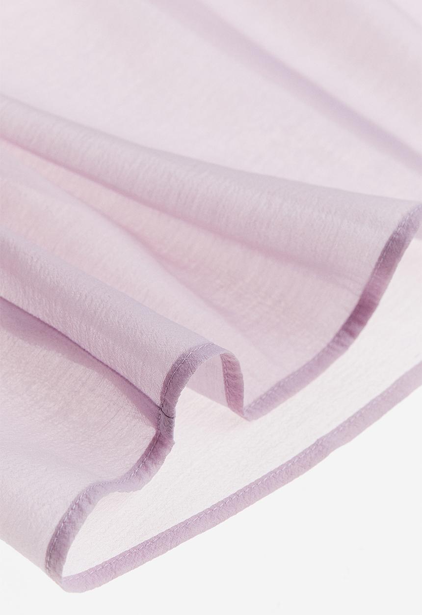 H&M - Bow-detail organza blouse - lilac 