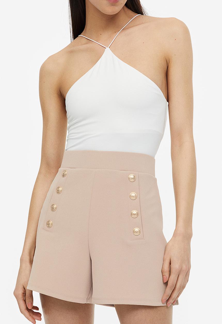 H&M - Button-front shorts - beige