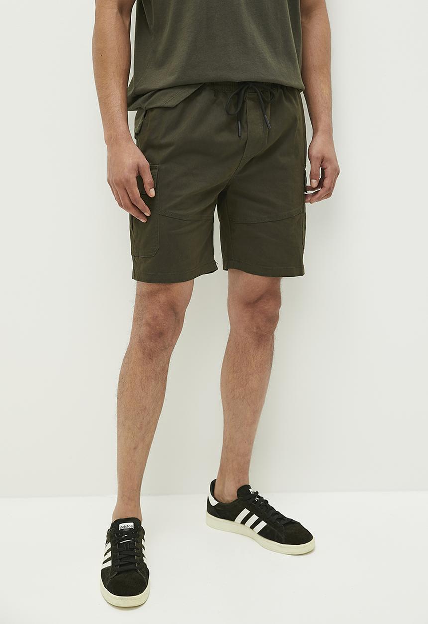 Superbalist - Twill Utility Pull On Shorts - Khaki 