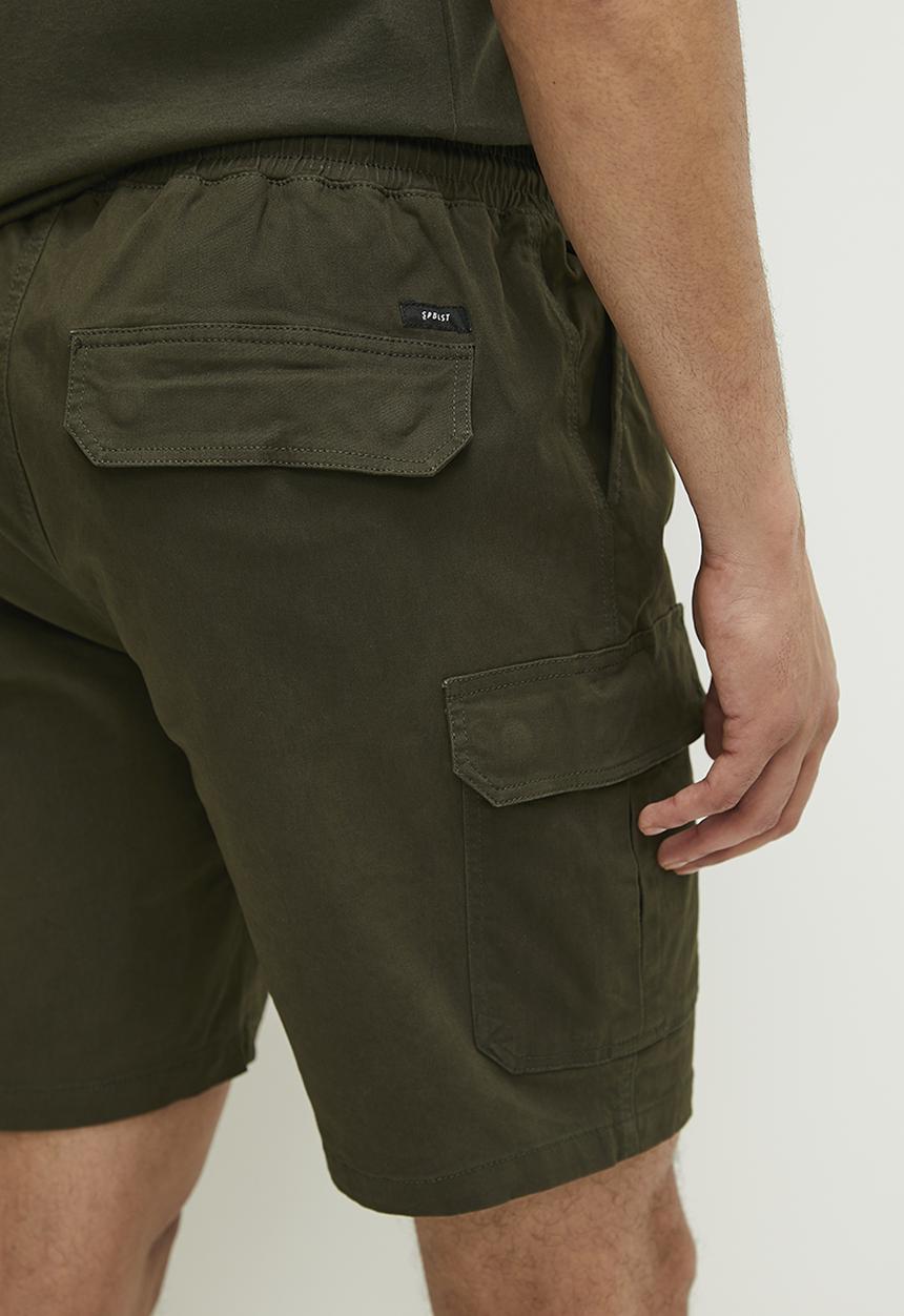 Superbalist - Twill Utility Pull On Shorts - Khaki 