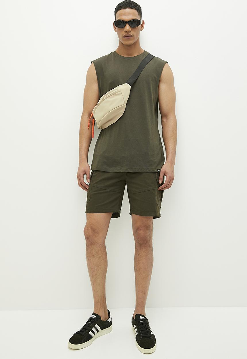 Superbalist - Twill Utility Pull On Shorts - Khaki 