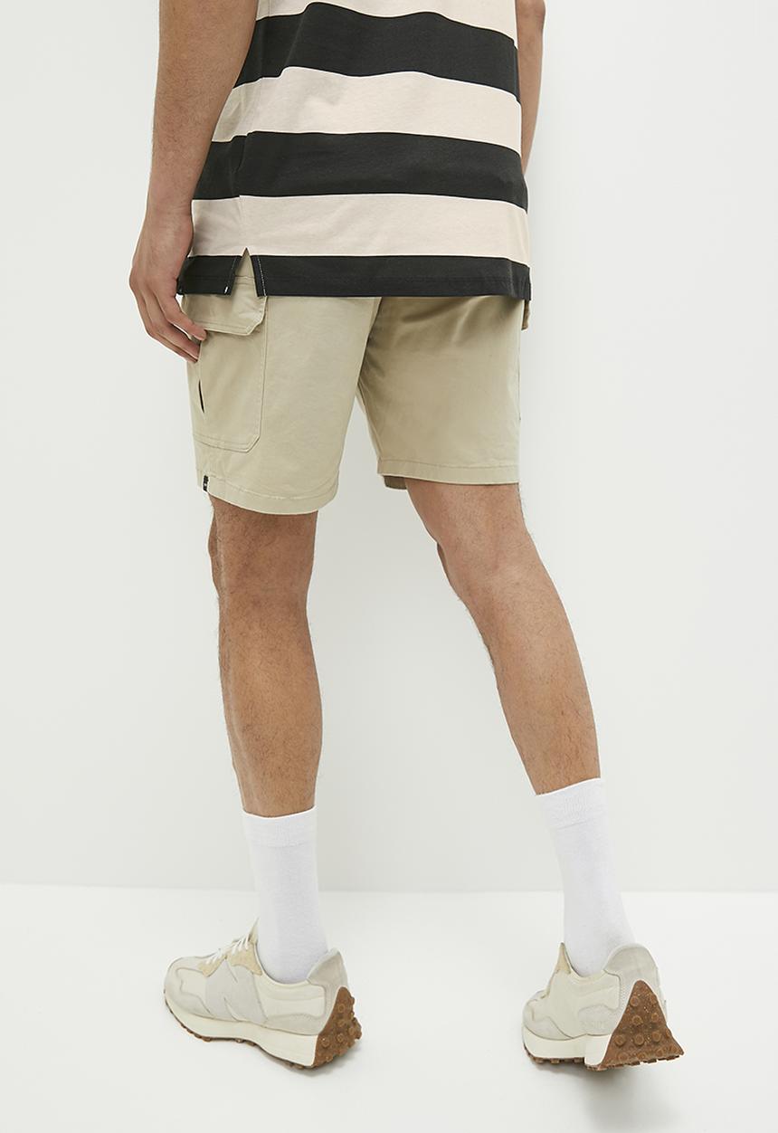 Superbalist - Twill Utility Pull On Shorts - Stone