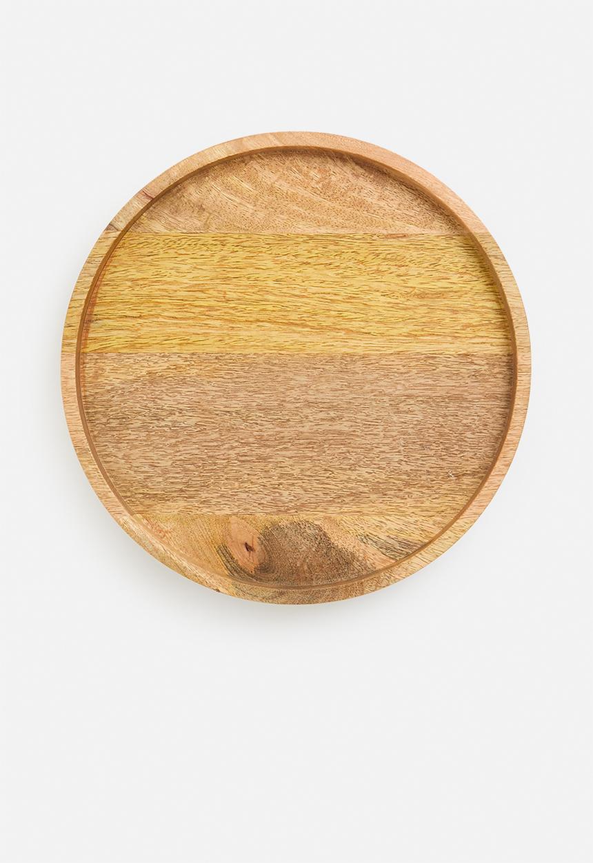 H&M - Round tray on feet - neutral 