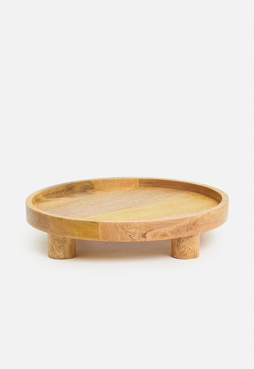 H&M - Round tray on feet - neutral 