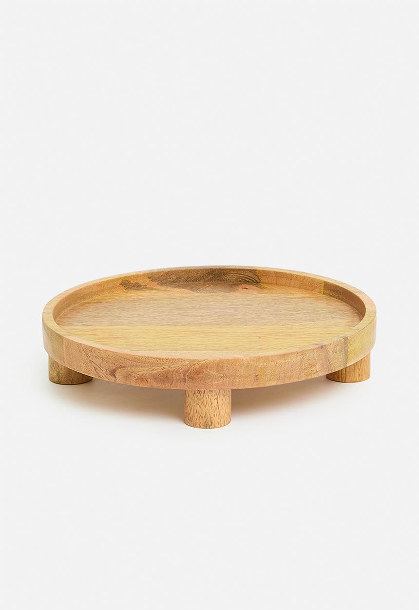 H&M - Round tray on feet - neutral 