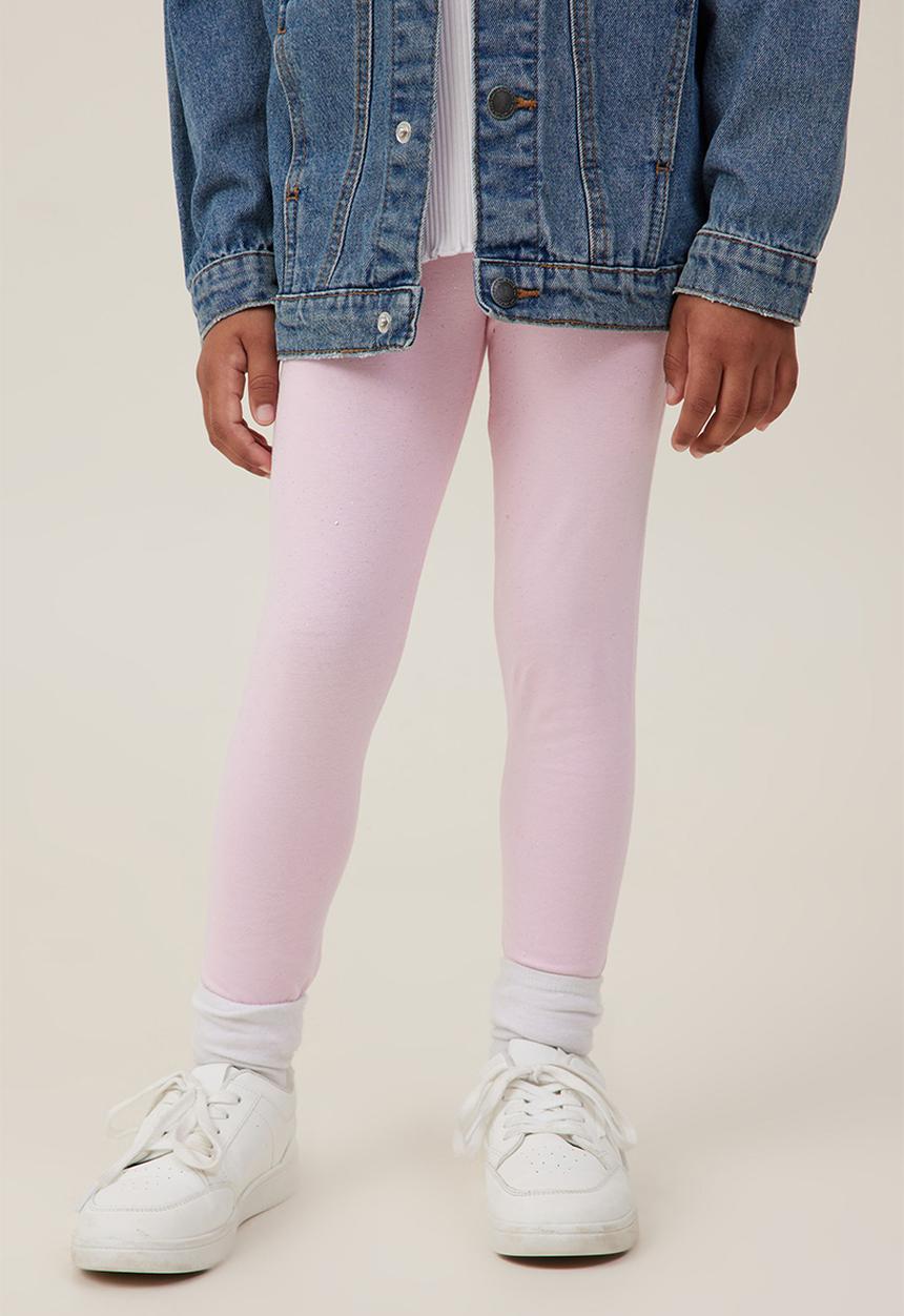 Cotton On - Huggie tights - blush pink/holographic speckle