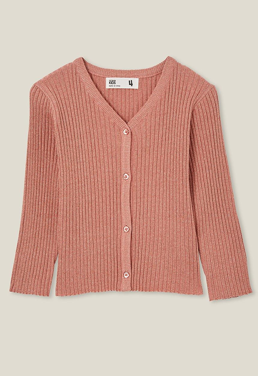 Cotton On - Molly cardigan - clay pigeon sparkle