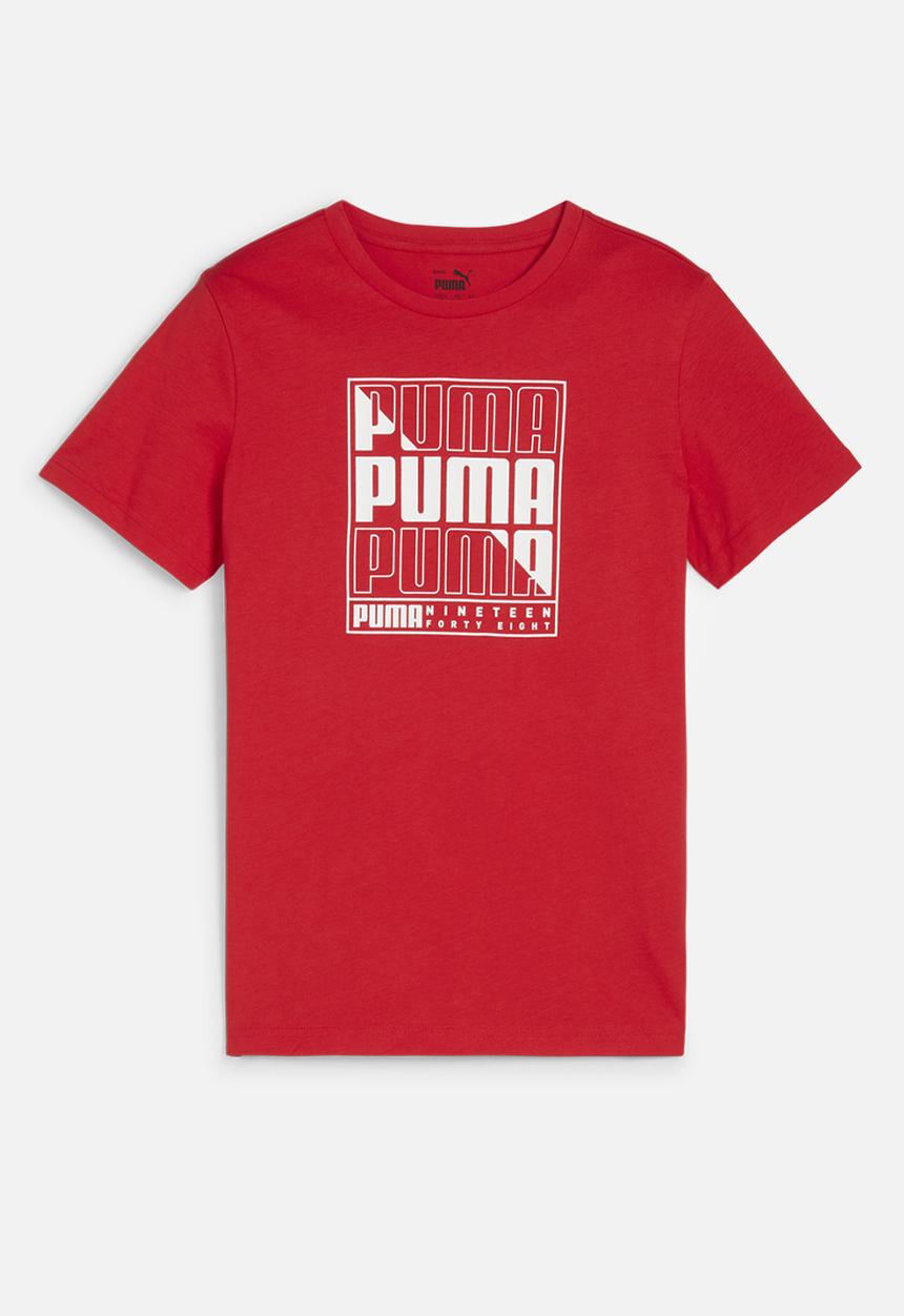 PUMA - Graphics puma wording tee b - for all time red