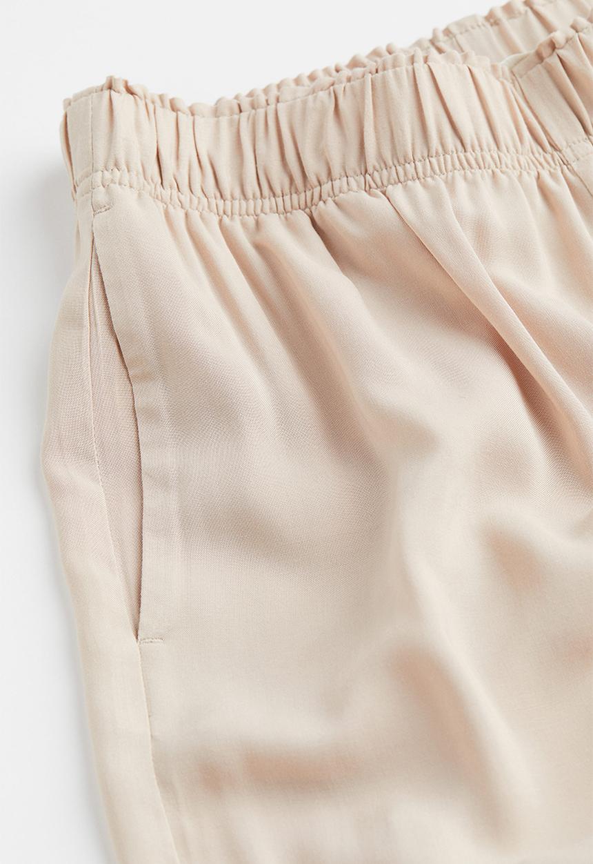 H&M - Cropped pull-on trousers - light beige