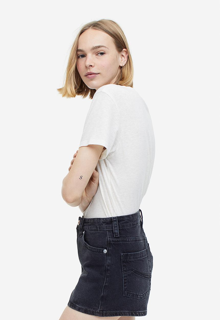 H&M - Denim shorts - dark grey