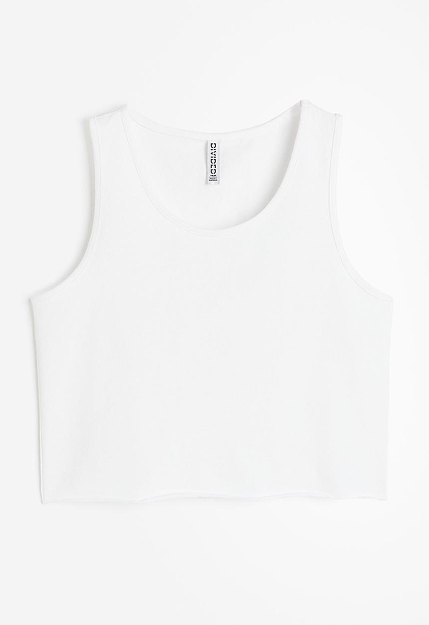 H&M - Cropped vest top - white