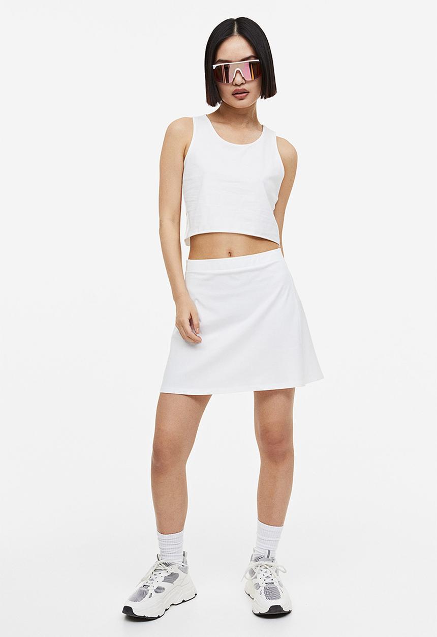 H&M - Cropped vest top - white