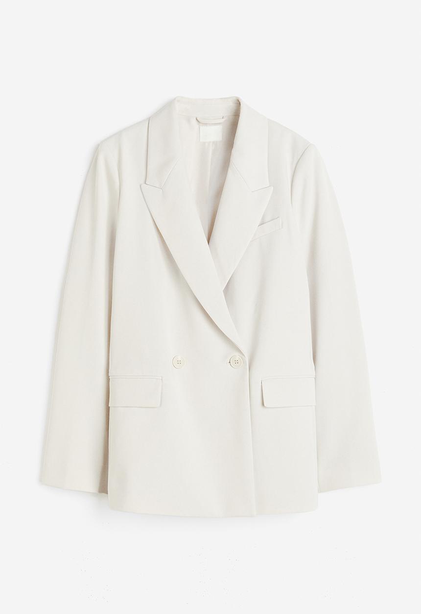 H&M - Double-breasted blazer - light beige
