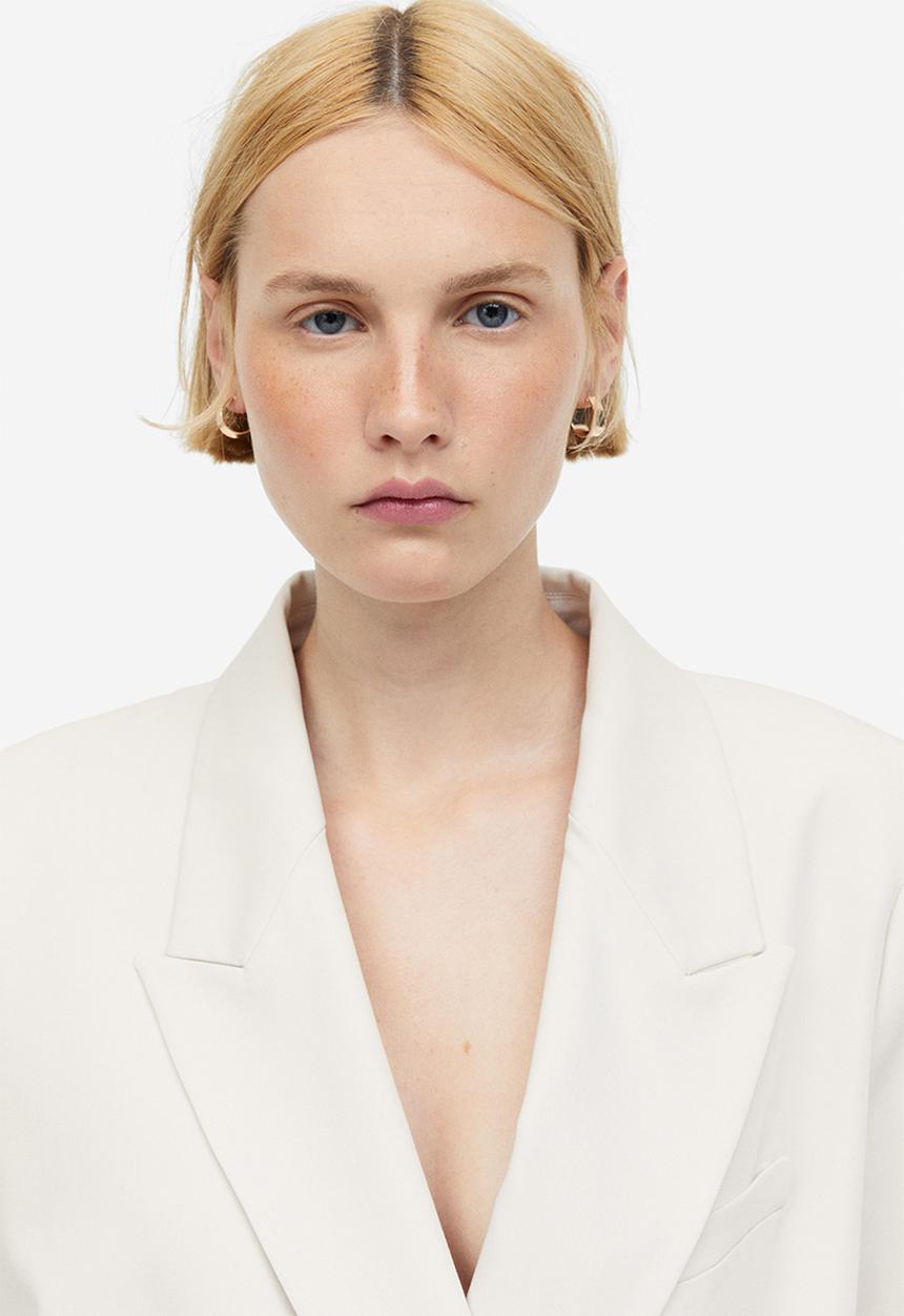 H&M - Double-breasted blazer - light beige