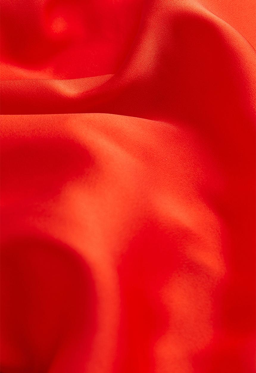 H&M - Cowl-neck satin dress - red