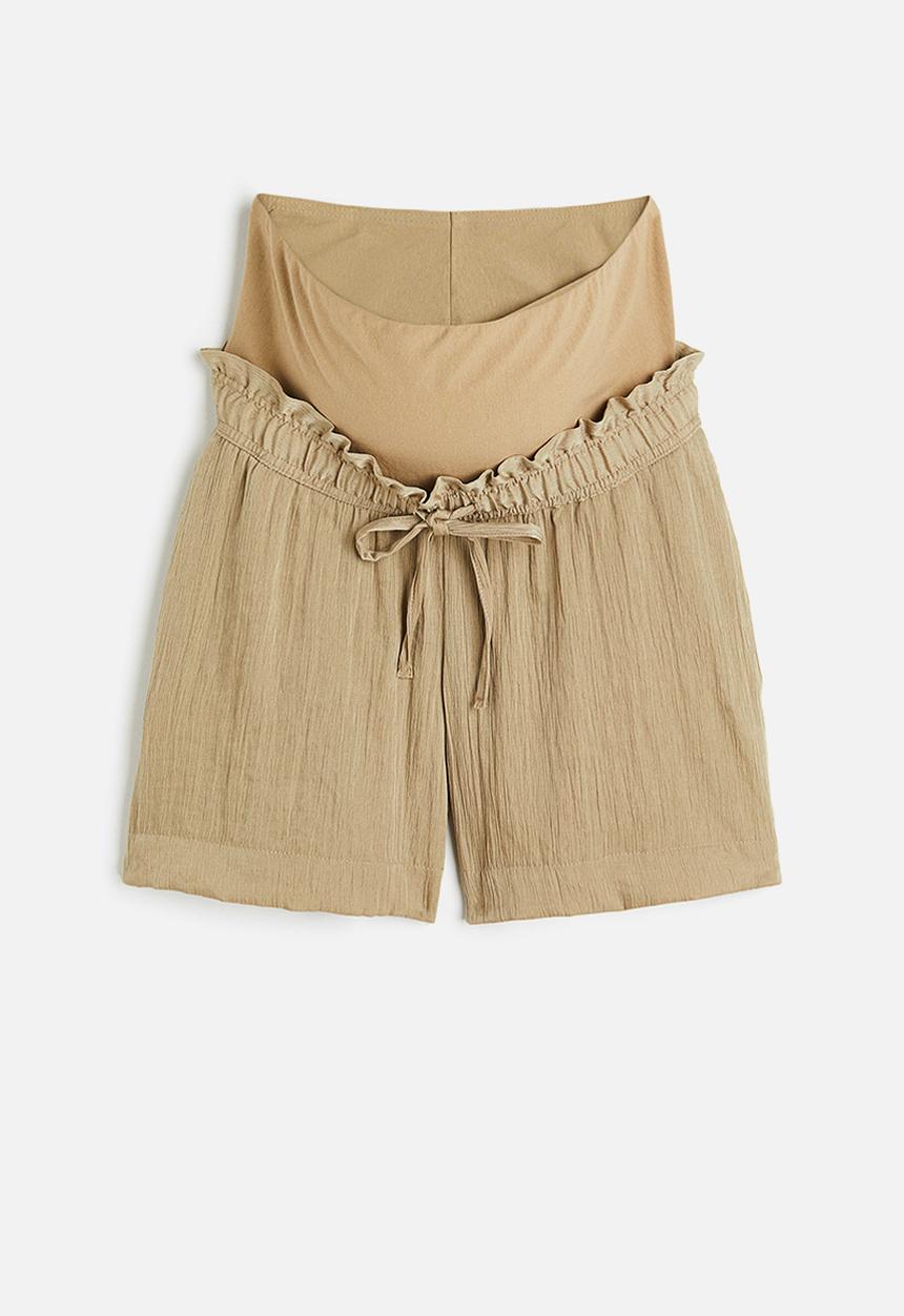 H&M - Mama crinkled shorts - beige