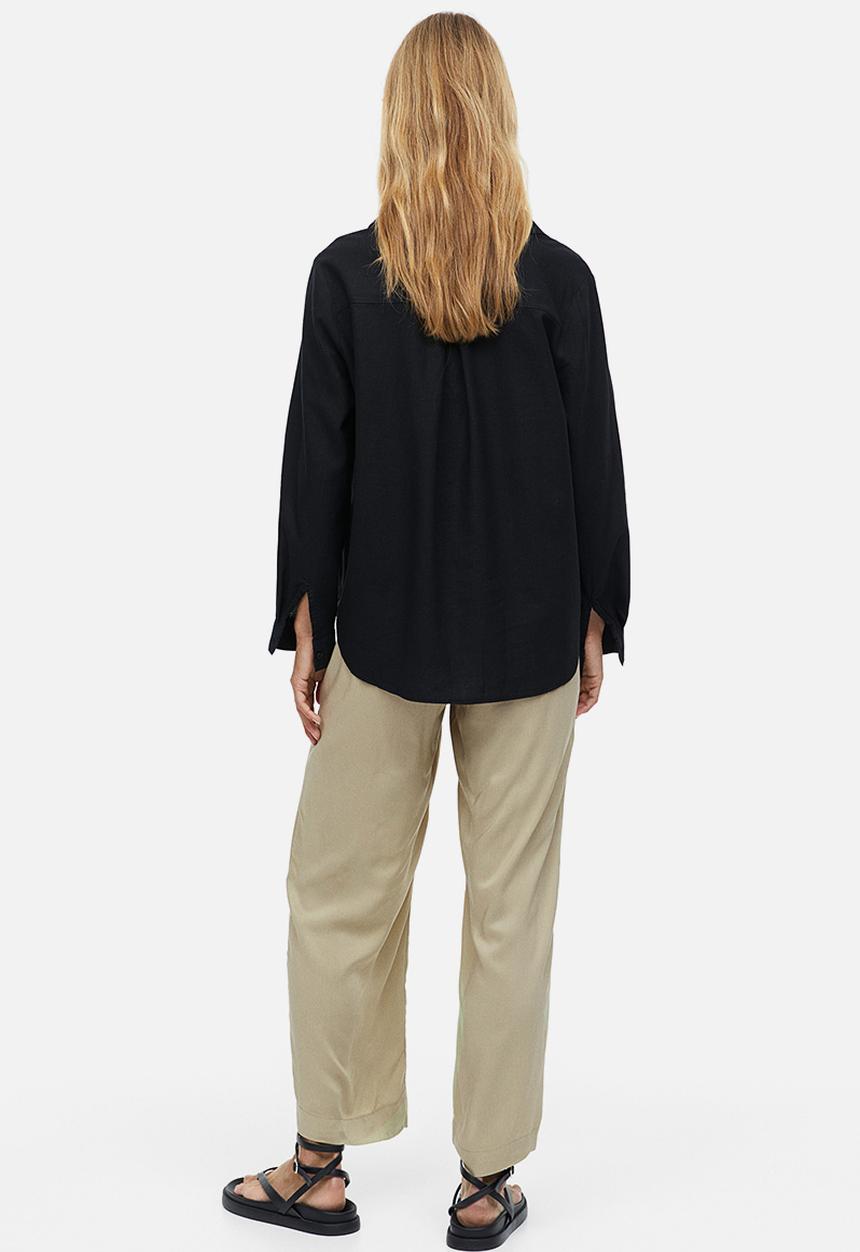 H&M - Mama ankle-length trousers - light khaki green