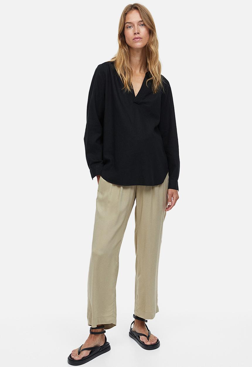 H&M - Mama ankle-length trousers - light khaki green
