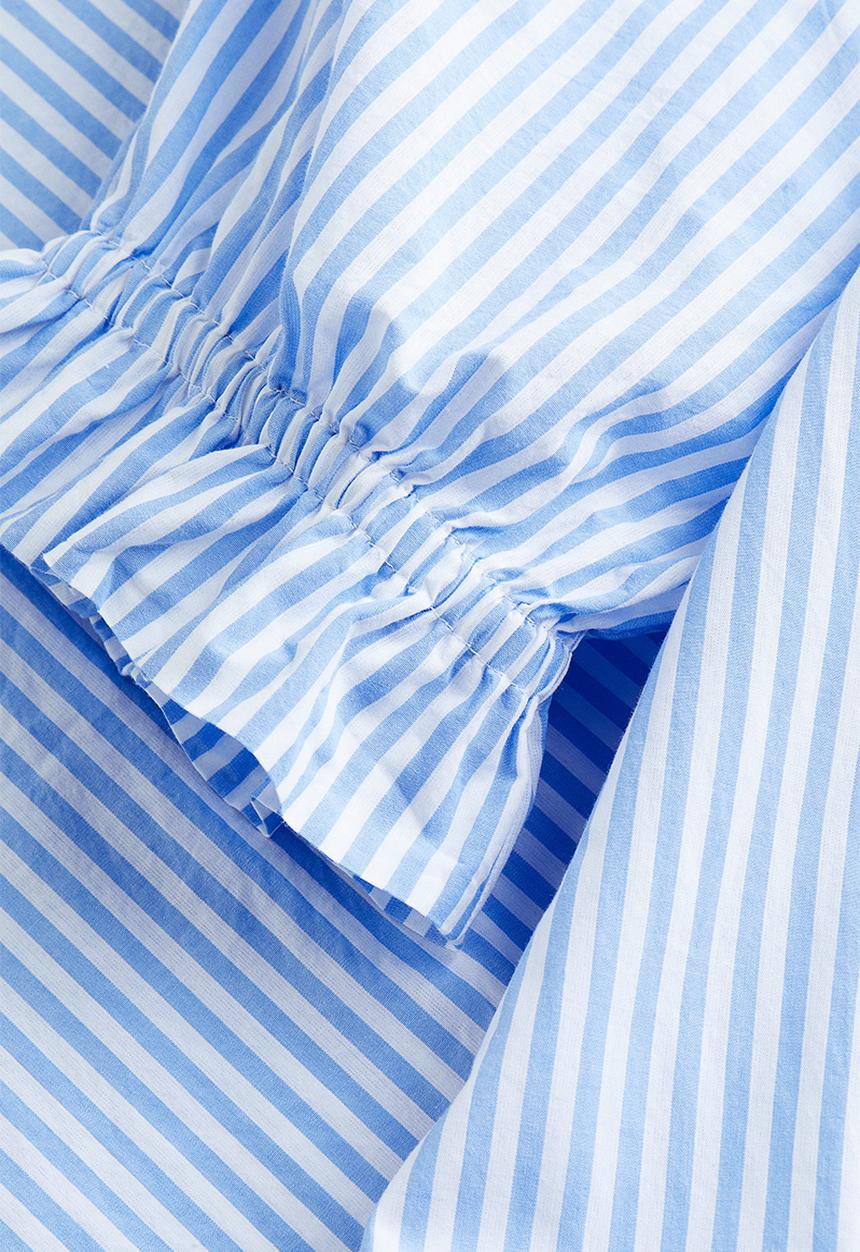 H&M - Off-the-shoulder dress - blue striped