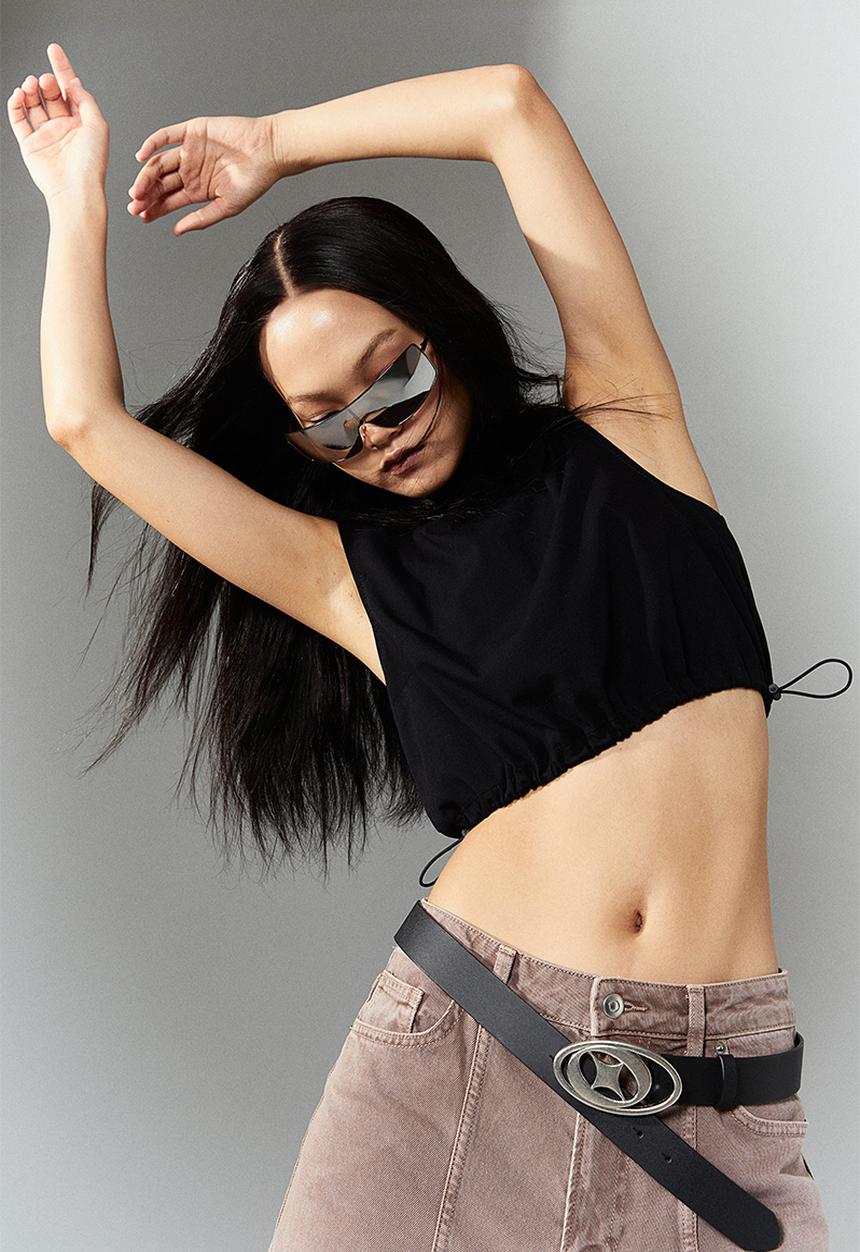 H&M - Cropped top - black