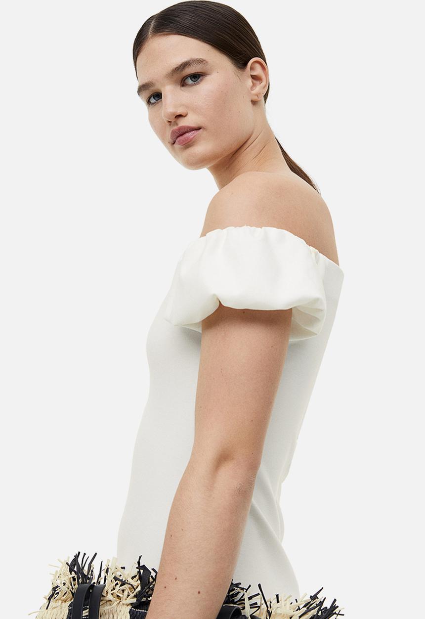 H&M - Off-the-shoulder dress - white