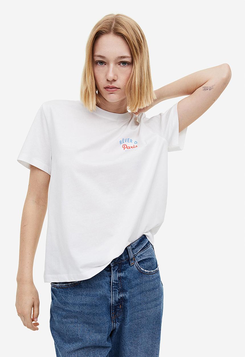 H&M - Cotton t-shirt - white