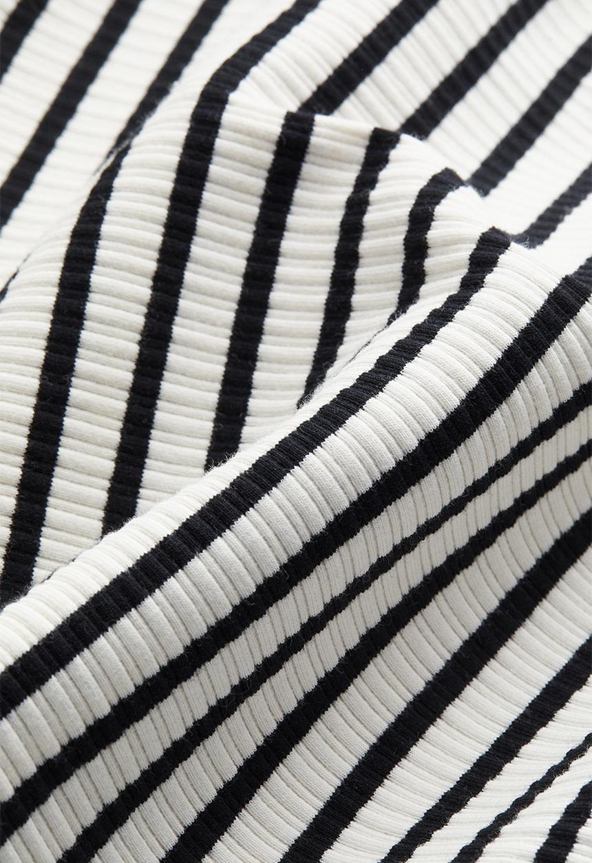 H&M - Mama ribbed dress - white/striped