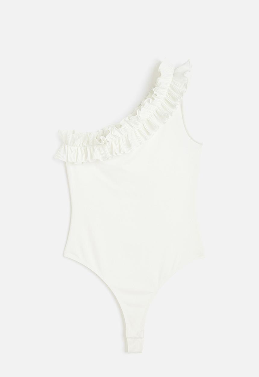 H&M - One-shoulder thong body - white