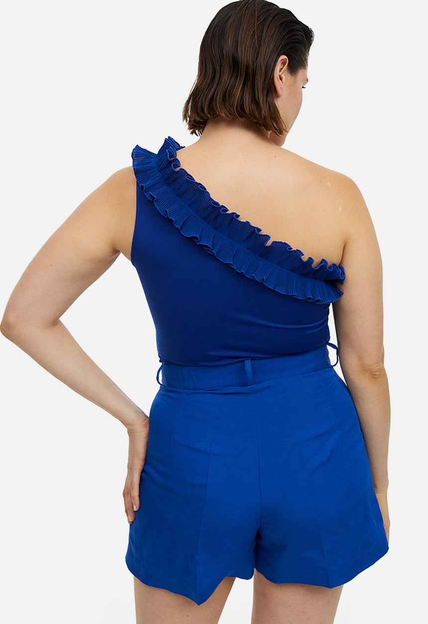 H&M - One-shoulder thong body - bright blue