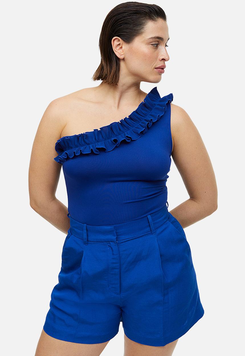 H&M - One-shoulder thong body - bright blue
