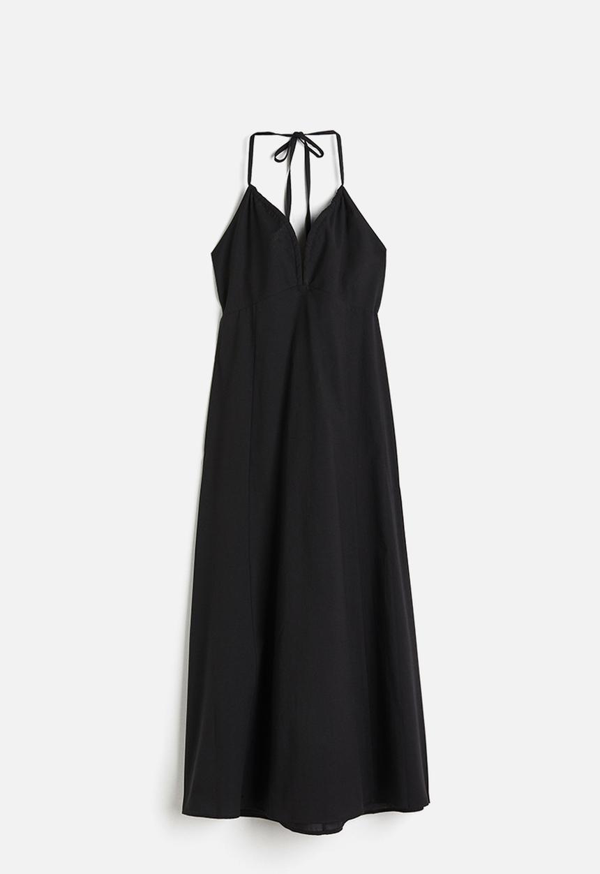 H&M - Cotton halterneck dress - black