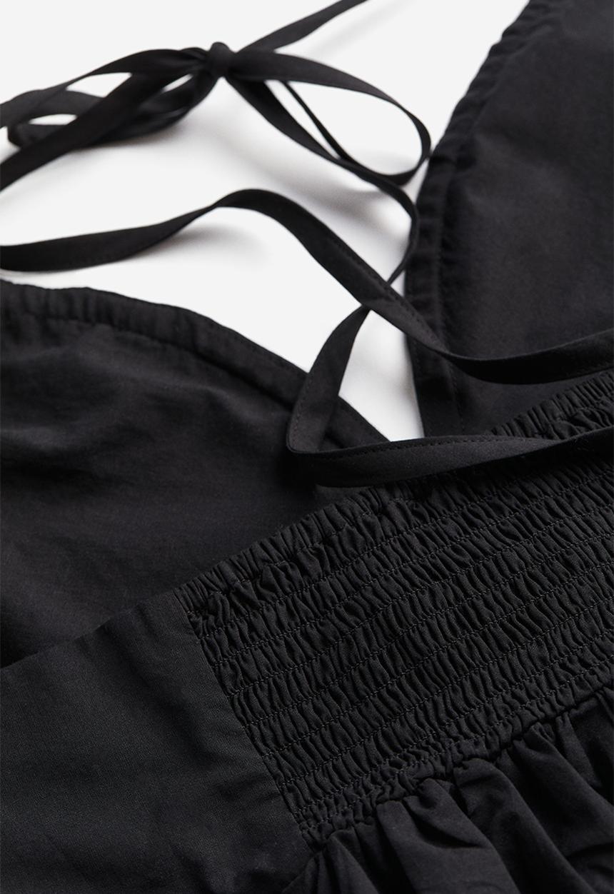 H&M - Cotton halterneck dress - black
