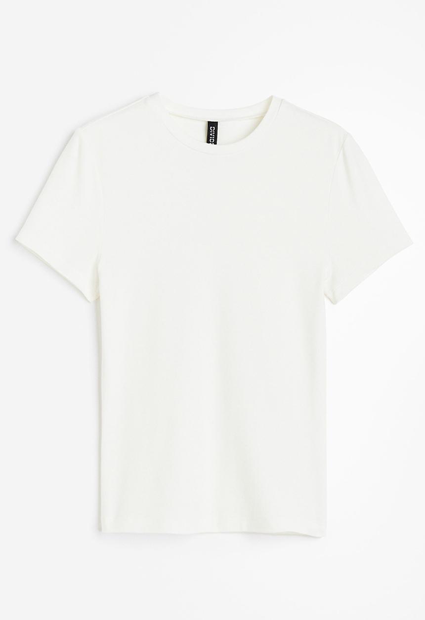 H&M - Fitted t-shirt - white