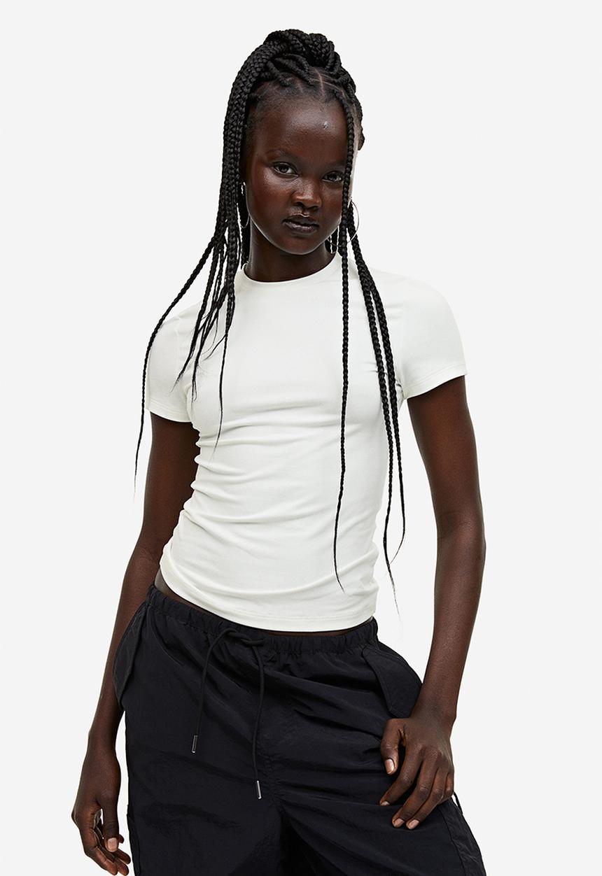 H&M - Fitted t-shirt - white