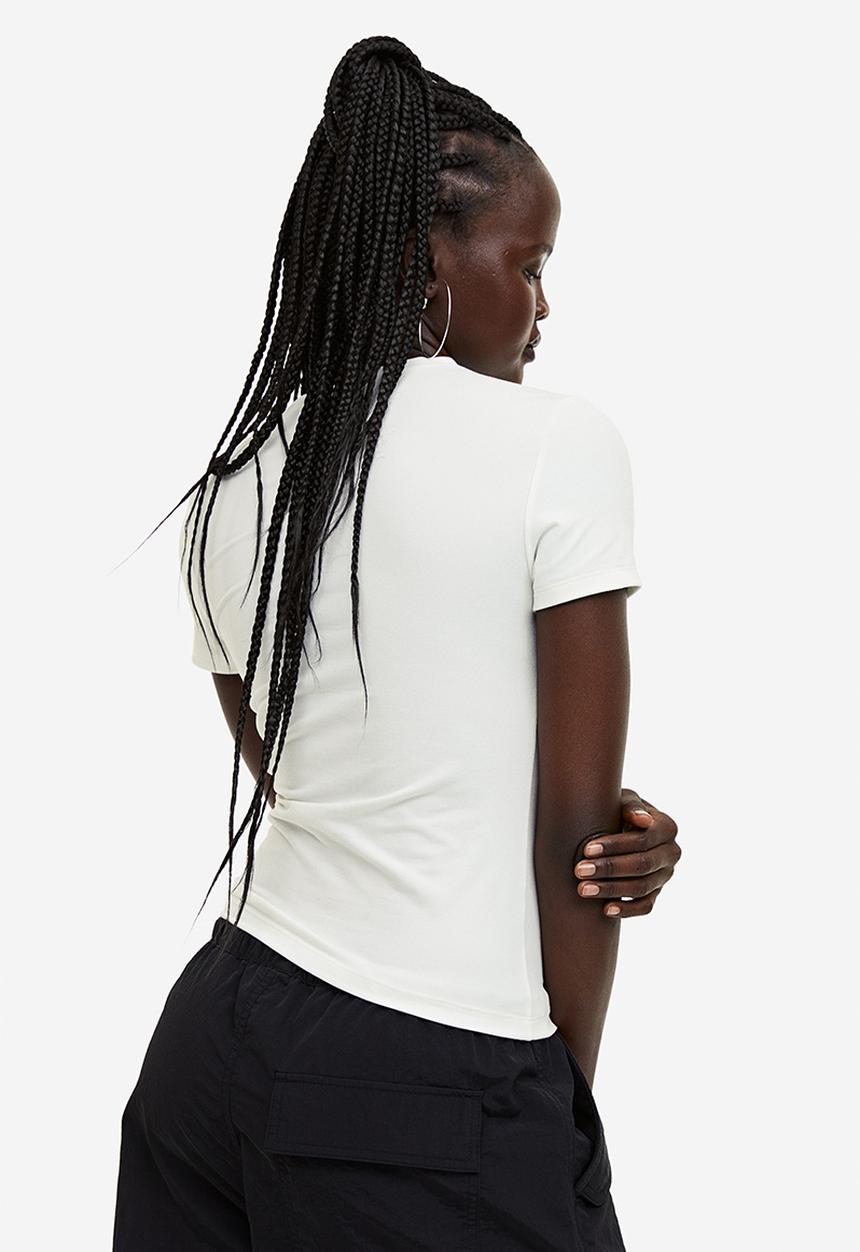 H&M - Fitted t-shirt - white