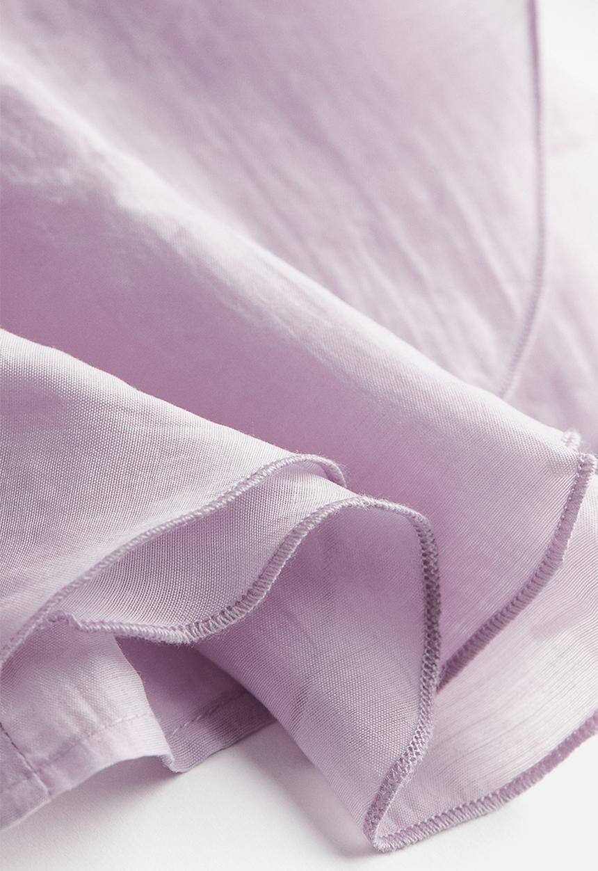 H&M - Lyocell-blend flounced blouse - lilac
