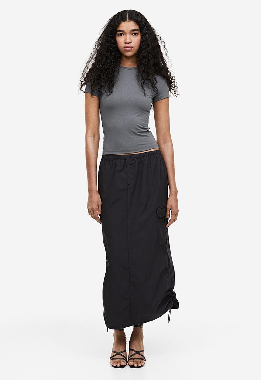 H&M - Fitted t-shirt - dark grey