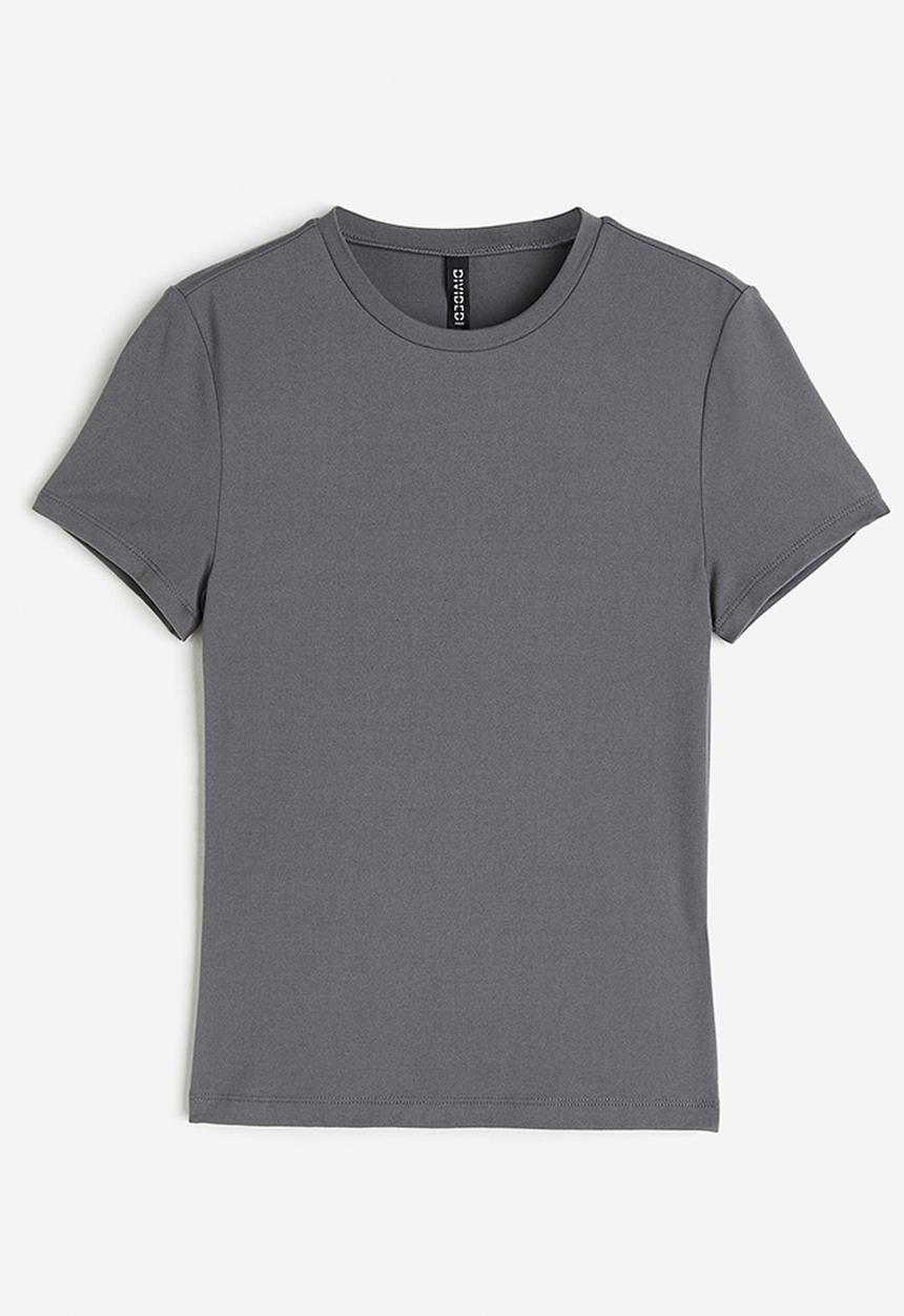 H&M - Fitted t-shirt - dark grey