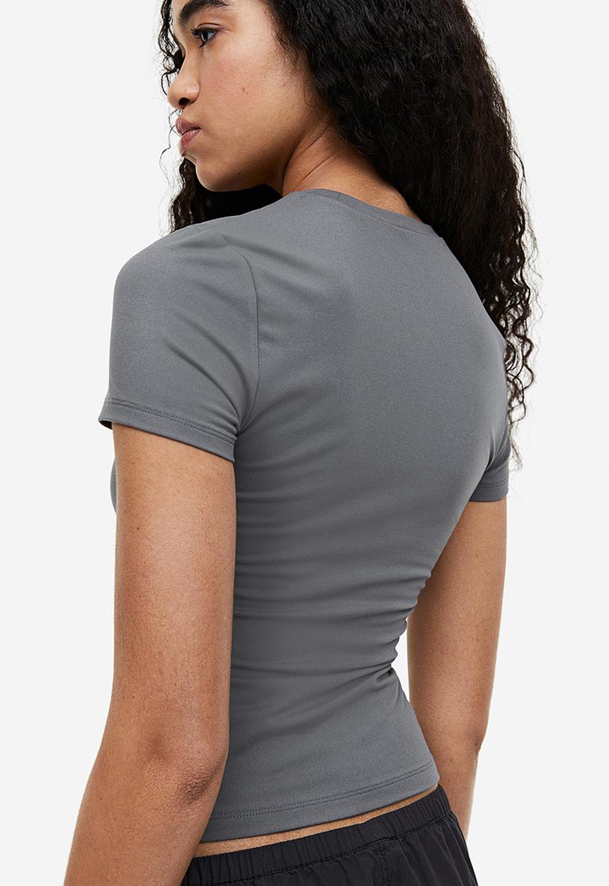 H&M - Fitted t-shirt - dark grey