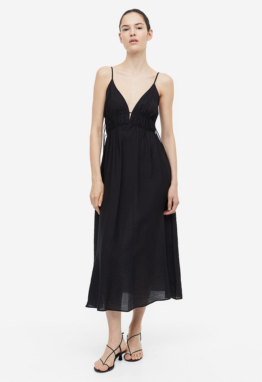 H&M - Drawstring-detail dress - black