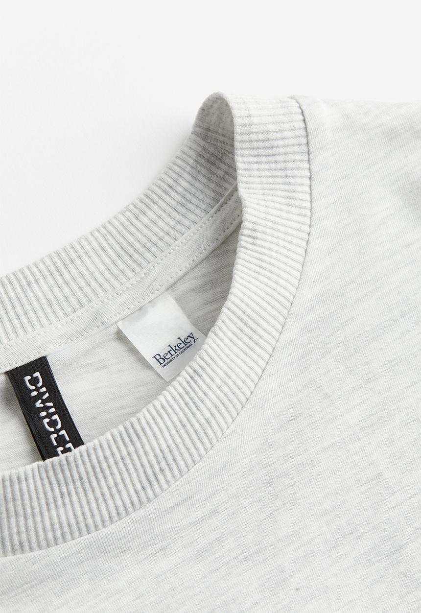 H&M - Oversized printed T-shirt - grey marl berkeley university 