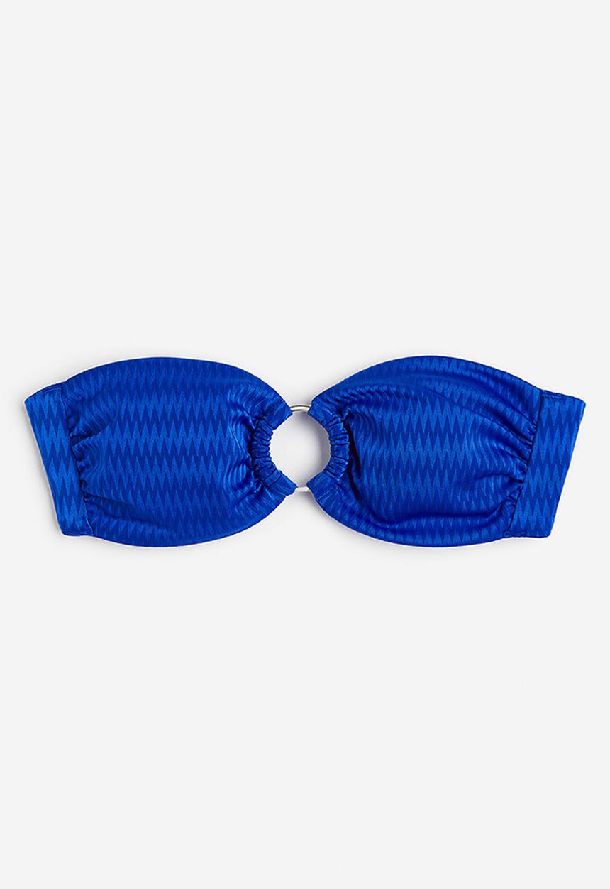 H&M - Padded bandeau bikini top - bright blue