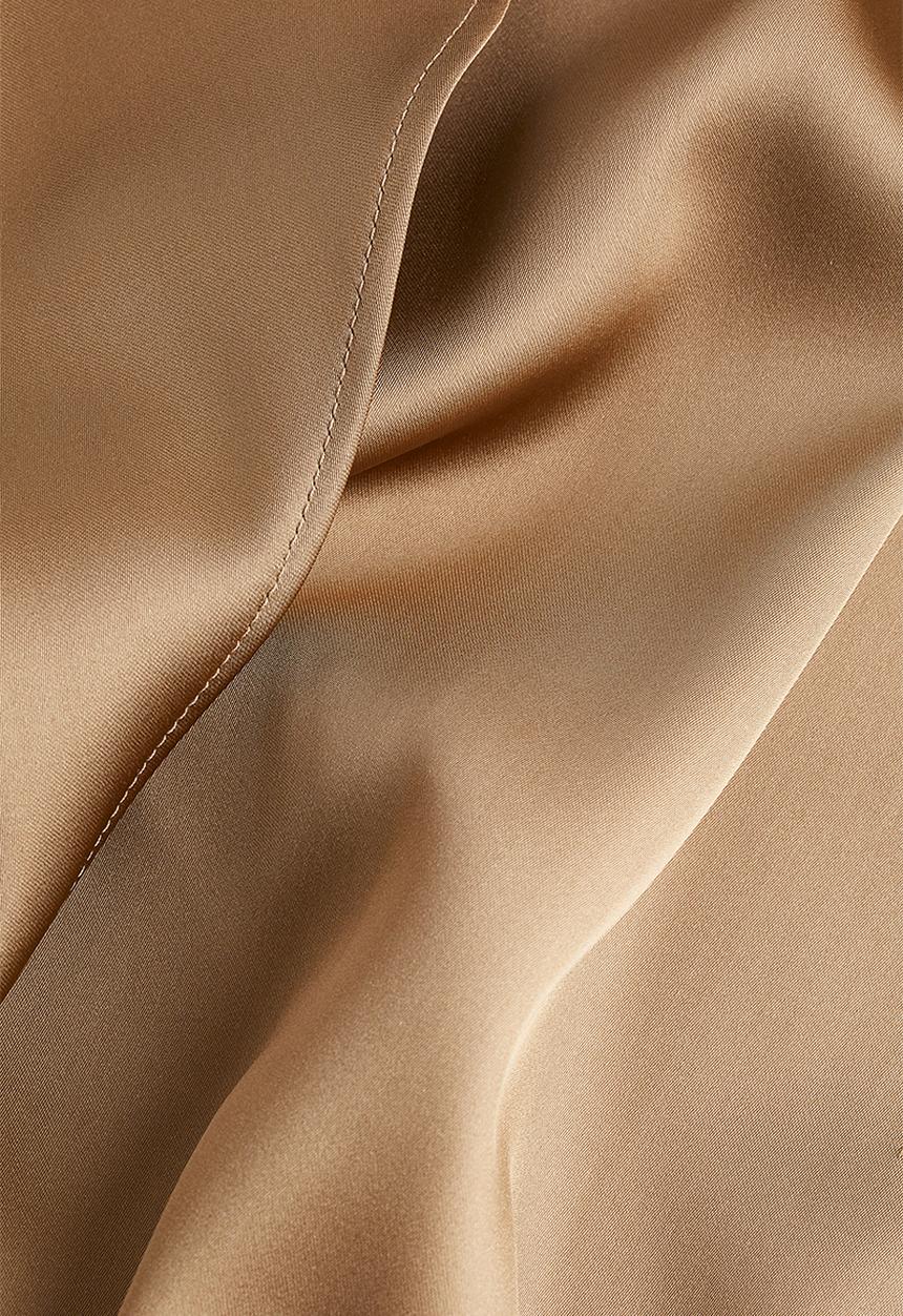H&M - Draped satin skirt - beige