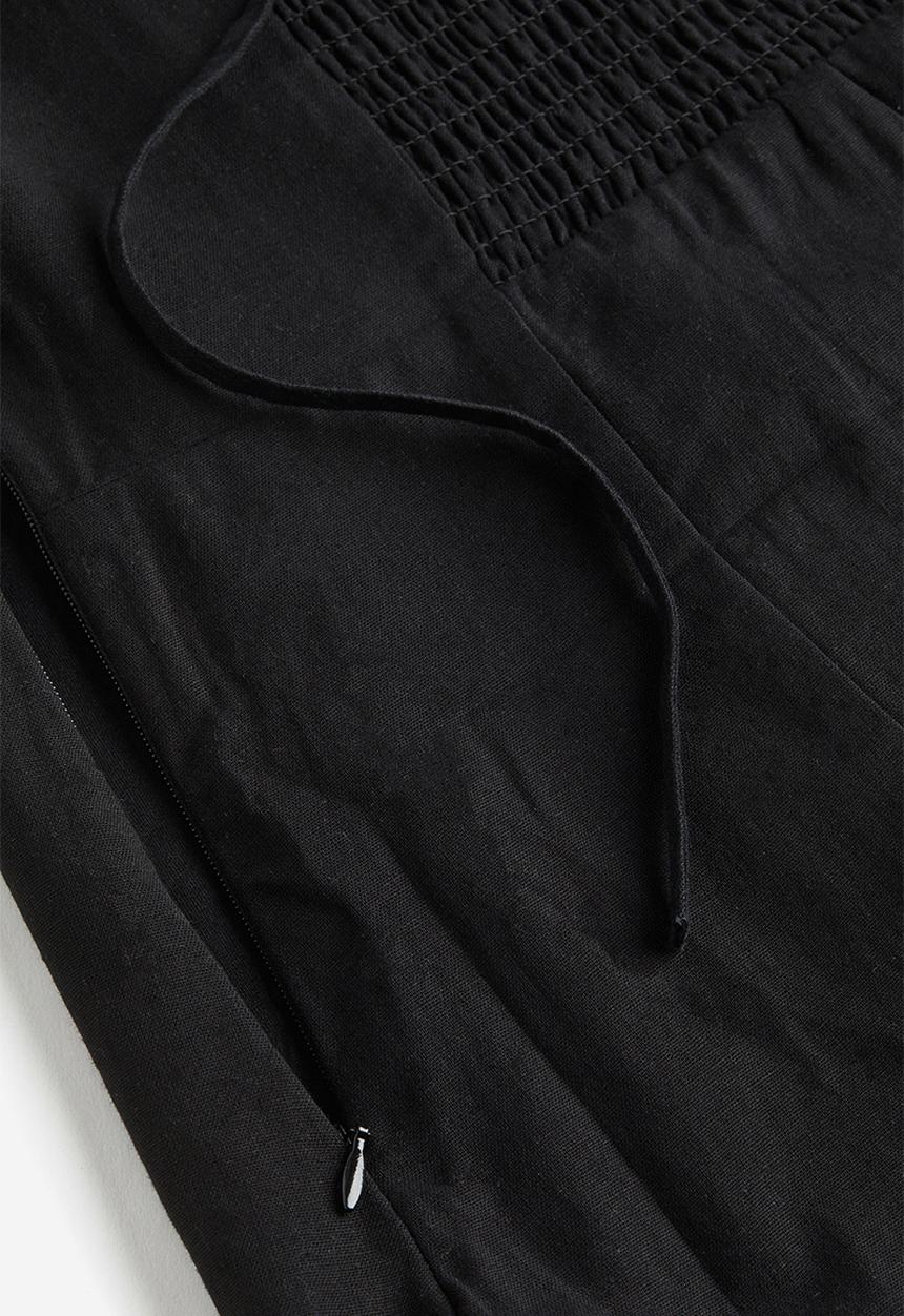 H&M - Puff-sleeved dress - black