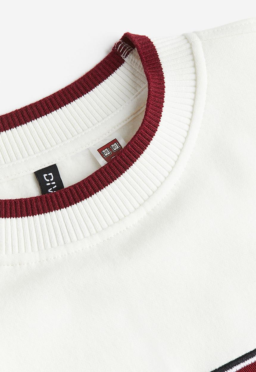 H&M - Oversized printed sweatshirt - cream harvard university