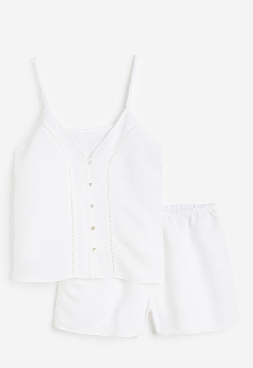 H&M - Linen-blend pyjamas - white
