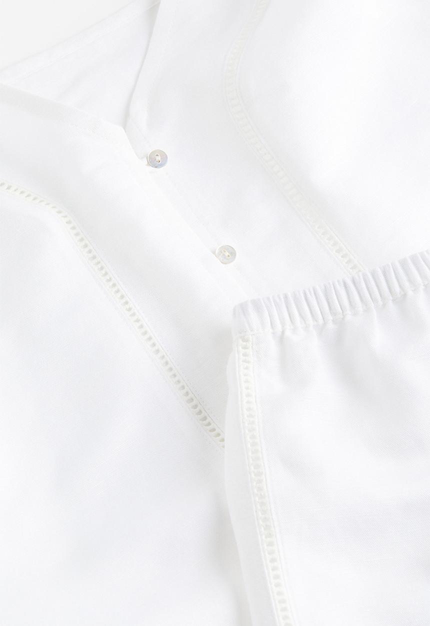H&M - Linen-blend pyjamas - white